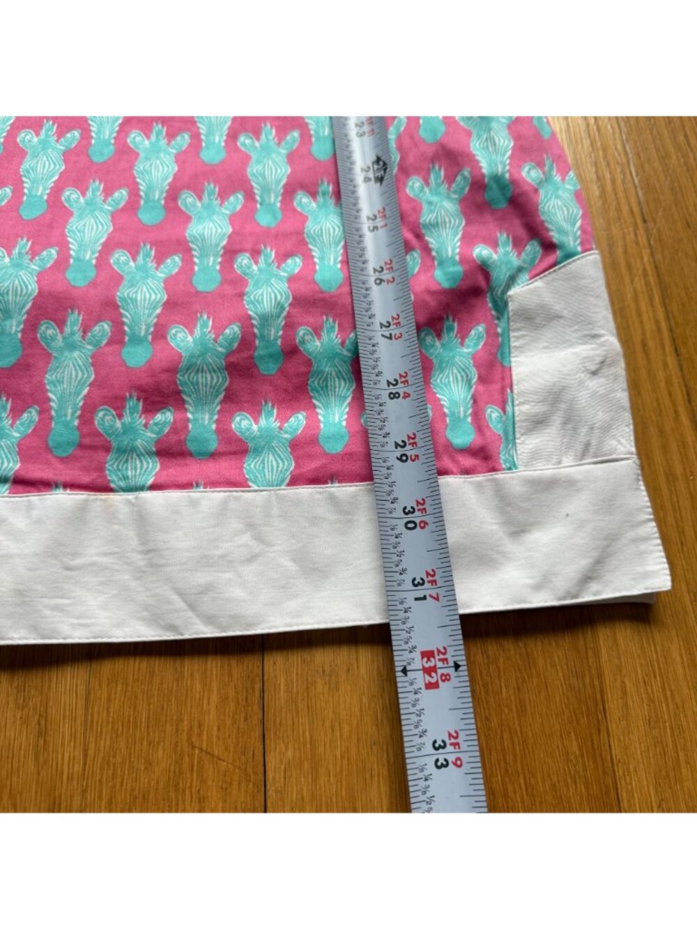 Tizzie Size XS Pink Aqua Zebra Print Split Neck Collar Cotton Blend Tunic Dress - Picture 9 of 15